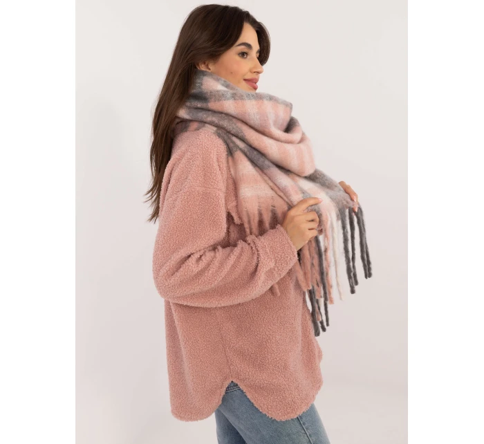 Šál AT SZ 231301.49 sivo-ružový Šál AT SZ 231301.49 sivo-ružový