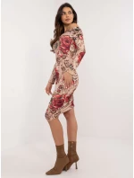 Šaty DHJ SK 18688 1.52 béžová Šaty DHJ SK 18688 1.52 béžová