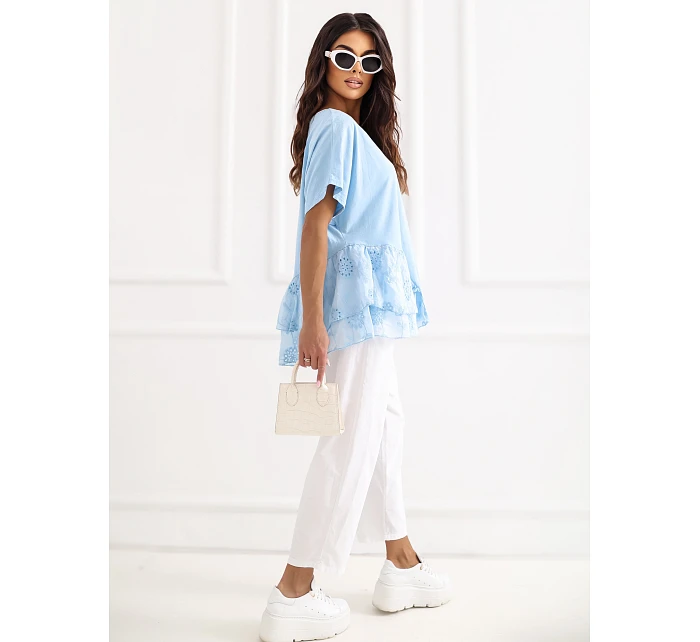 Bluzka IT BZ model 22084255 jasny niebieski - FPrice Bluzka IT BZ model 22084255 jasny niebieski - FPrice