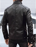 Pánská kožená bunda 11Z8151 černá - FashionStreet