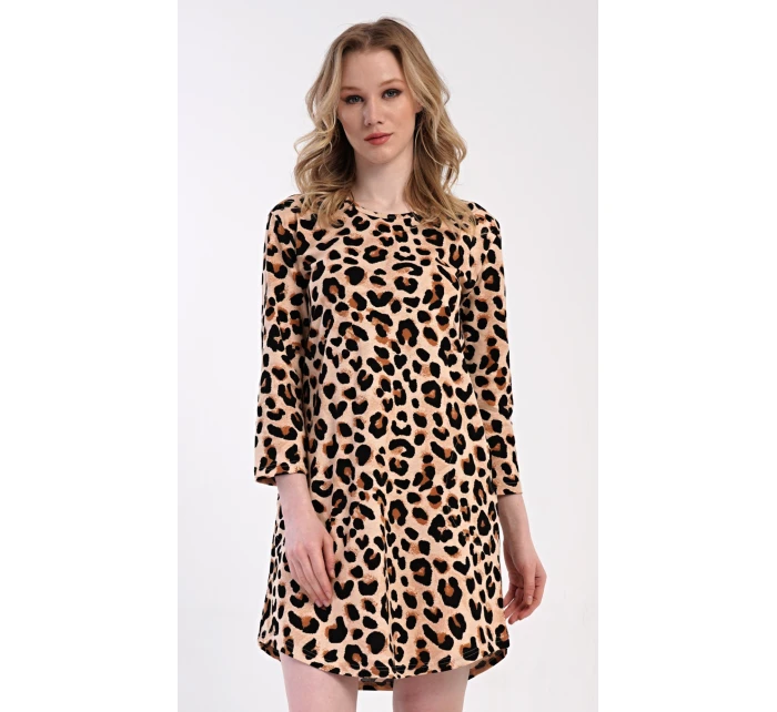 Dámske domáce šaty s trojštvrťovými rukávmi Leona Dámske domáce šaty s trojštvrťovými rukávmi Leona