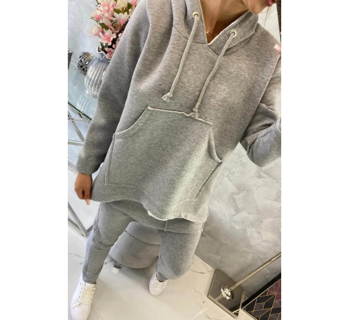 Šedá souprava kalhot model 21755628 - K-Fashion Šedá souprava kalhot model 21755628 - K-Fashion