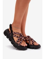 Sandały Damskie Na Platformie Z Paskami Panterka Filamira