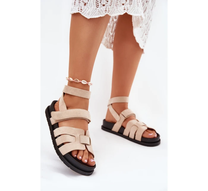 Eko Semišové Sandály Dámské S Béžové model 21699103 - Boto