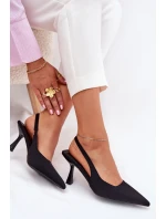 Sandały Damskie Na Szpilce Czarne Lunira