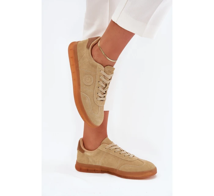 Dámské Semišové Sneakers Big Star model 21703182 HIPOLY SYSTEM Béžové - Big Star Shoes Dámské Semišové Sneakers Big Star model 21703182 HIPOLY SYSTEM Béžové - Big Star Shoes