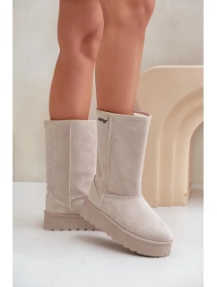 Snežnice s vysokou platformou Big Star OO274894 Light Beige