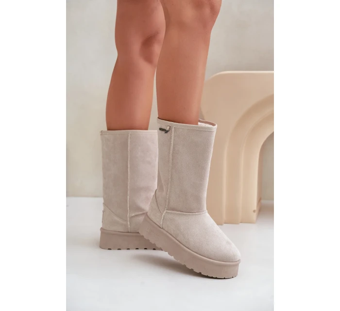 Snežnice s vysokou platformou Big Star OO274894 Light Beige Snežnice s vysokou platformou Big Star OO274894 Light Beige