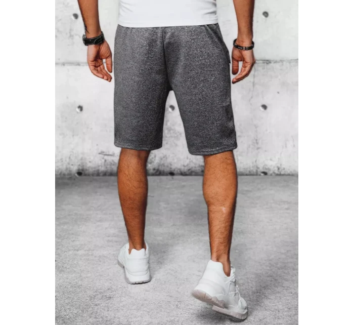Pánske tmavosivé teplákové šortky FashionStreet SX2190