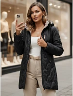 Kurtka damska przejściowa pikowana z kapturem czarna model 22342140 - FashionStreet