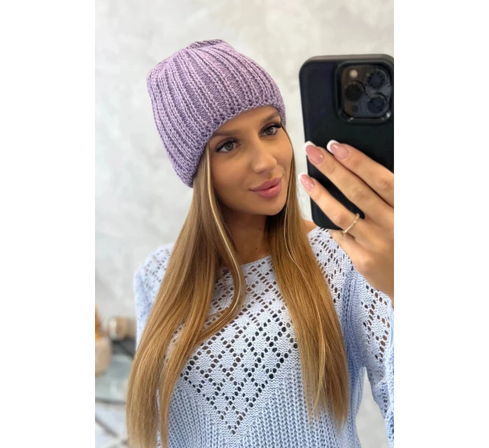 Dámská čepice Rebeka model 21798557 fialová - K-Fashion Dámská čepice Rebeka model 21798557 fialová - K-Fashion