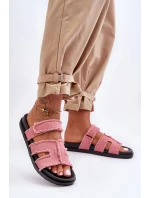 Dámské sandály na zip Růžové model 21628628 - Boto