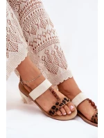 Ploché Dámské Sandály S Leopardí Hnědé model 21702265 - Boto Ploché Dámské Sandály S Leopardí Hnědé model 21702265 - Boto