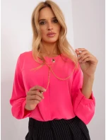 Bluzka EM BZ model 18955413 fluo różowy - FPrice Bluzka EM BZ model 18955413 fluo różowy - FPrice