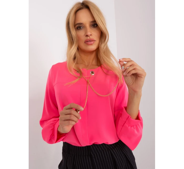 Bluzka EM BZ model 18955413 fluo różowy - FPrice Bluzka EM BZ model 18955413 fluo różowy - FPrice
