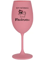 SOM MAČKONALÁ. MAČKOROŽEC - ružový pohár na víno 350 ml SOM MAČKONALÁ. MAČKOROŽEC - ružový pohár na víno 350 ml