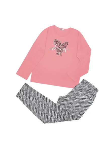 Dámske pyžamo 165/053 lososová vzor - Karol Dámske pyžamo 165/053 lososová vzor - Karol