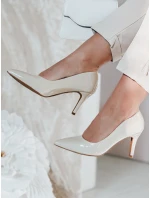 Dámske topánky na podpätku CRANTIK beige FashionStreet ZY0746 Dámske topánky na podpätku CRANTIK beige FashionStreet ZY0746