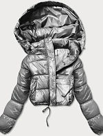 Krátka páperová bunda sivá (d2-3831-61)