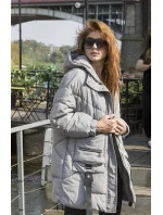 PUCHOWA KURTKA DAMSKA Z  SZARA model 21244221 - Ann Gissy