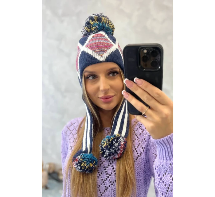 Dámska klapka na uši Eunika K322 navy blue Dámska klapka na uši Eunika K322 navy blue