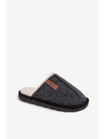 Pánské pantofle s teplým kožíškem Černé Darielle