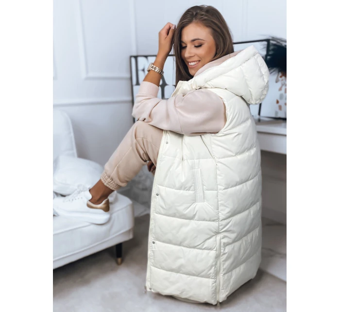 Dámska vesta BRONS ecru FashionStreet TY3088