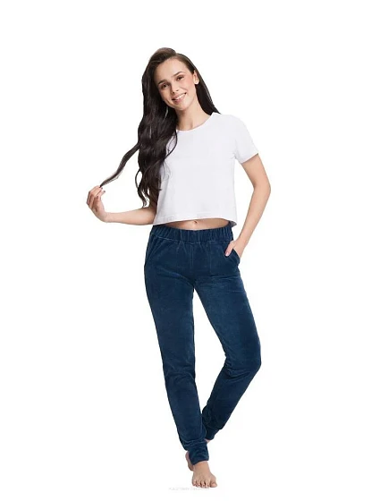 Dámské teplákové kalhoty model 15866555 Velur M2XL - Luna Dámské teplákové kalhoty model 15866555 Velur M2XL - Luna