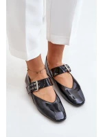 Lakované Baletky S Páskem Černé model 21670980 - Boto