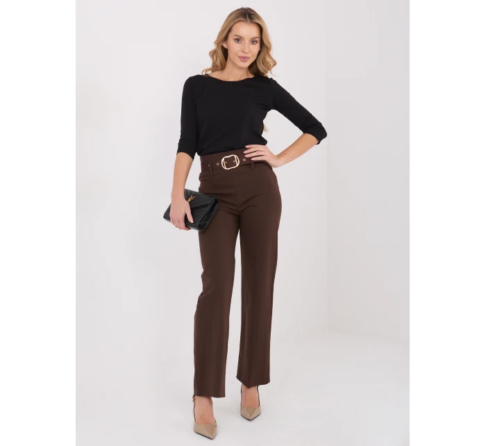 Spodnie IT SP model 21782432 brązowy - FPrice Spodnie IT SP model 21782432 brązowy - FPrice