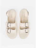 Klasické hnědé dámské sandály platforma Klasické hnědé dámské sandály platforma