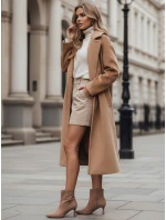 Dámské semišové béžové kozačky Dstreet model 21993201 - FashionStreet