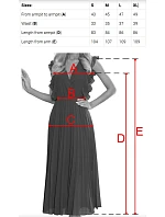 šifonové šaty s krajkovým výstřihem béžové model 22104257 - numoco