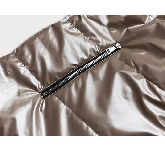 oboustranná dámská vesta v barvě cappuccino model 17189770 - S'WEST oboustranná dámská vesta v barvě cappuccino model 17189770 - S'WEST