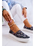 Damskie Tenisówki Slip On Memory Foam Big Star JJ276012 Czarne Damskie Tenisówki Slip On Memory Foam Big Star JJ276012 Czarne