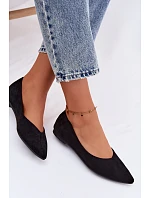 Balerínky Eco Suede Black Lelisa