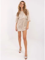 Šaty MI SK 69514.69 béžové Šaty MI SK 69514.69 béžové