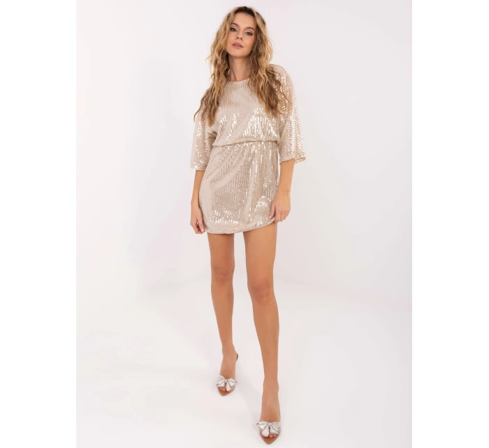 Šaty MI SK 69514.69 béžové Šaty MI SK 69514.69 béžové