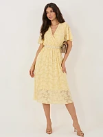 Dámske šaty SK 22675.04 svetložlté – FPrice