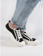 Exkluzívne čierne dámske tenisky bez podpätku Exkluzívne čierne dámske tenisky bez podpätku