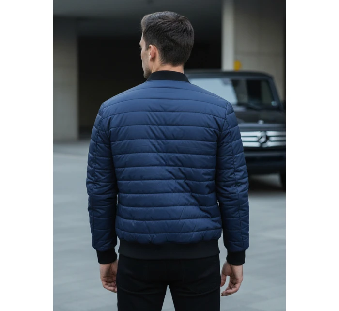 Pánská prošívaná bunda bomber tmavě modrá Dstreet model 21968706 - FashionStreet