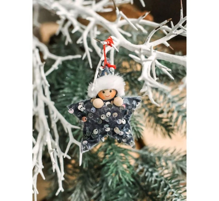 SADA PRÍVESKOV 3 KS HVIEZDIČKY STRIEBORNÉ FLITRE BÁBIKY