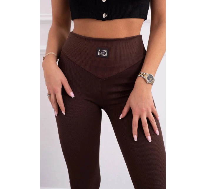 Pruhované legíny hnědé Pruhované legíny hnědé