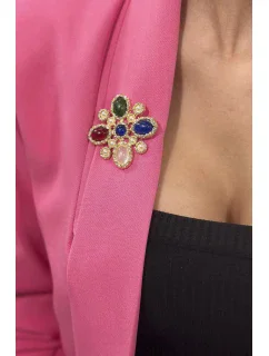 Kvetinová brošňa 2 viacfarebné