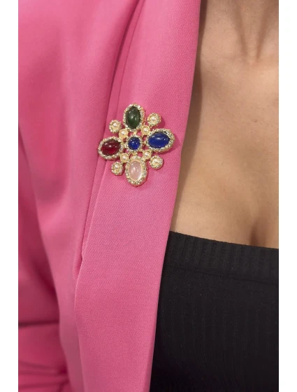 Kvetinová brošňa 2 viacfarebné