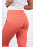 Tmavé marhuľové džínsové nohavice