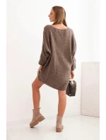 Dámske Plus veľkosť vlny V-neck Fango šaty Dámske Plus veľkosť vlny V-neck Fango šaty