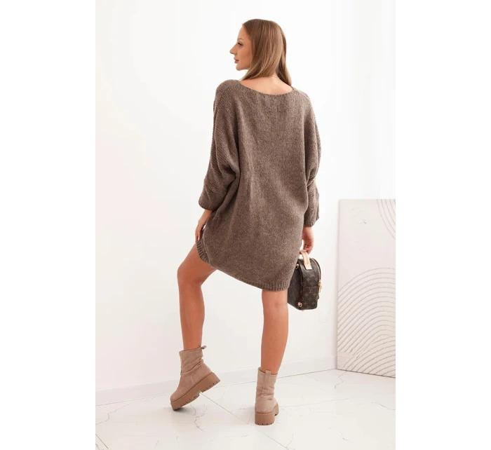 Dámske Plus veľkosť vlny V-neck Fango šaty Dámske Plus veľkosť vlny V-neck Fango šaty