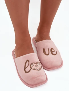 Dámské pantofle LOVE model 21710307 růžové - VINCEZA