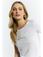 Monnari Tričká Dámske tričko s nápisom White